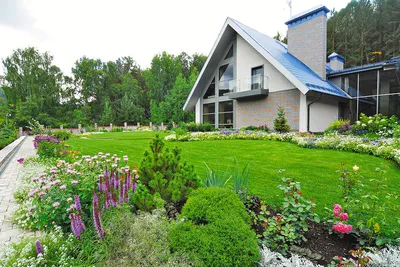 Ландшафтный дизайн дома, ландшафтный дизайн перед домом, ландшафтный дизайн  частного дома - Услуги ландшафтного дизайна