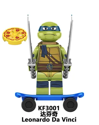 Игрушка Фигурка Черепашки-ниндзя 10-12.5см. СУПЕР НИНДЗЯ ЛЕО  90679tmnt-Интернет-магазин kubikon.ru г.Екатеринбург