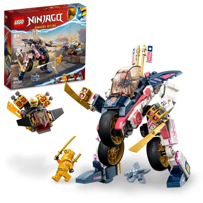 LEGO NINJAGO Sora's Transforming Mech Bike Racer 71792 Building Toys for  Kids, Featuring a Mech Ninja bike racer, a Baby Dragon and 3 Minifigures,  Gift for Kids Aged 8+ - Walmart.com