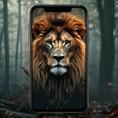 Милый животный мобильный телефон фон маленький лев Обои Изображение для  бесплатной загрузки - Pngtree