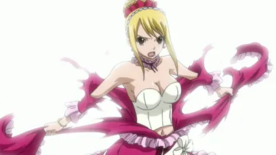 Обои на рабочий стол Люси / Lucy и Грей Фулбастер / Gray Fullbuster лежат  на осенних листьях герои из аниме Сказка о хвосте феи / Fairy Tail, обои  для рабочего стола, скачать