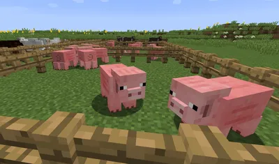 Minecraft Pig Mob Видео игры, свинья, игра, угол, животные png | Klipartz