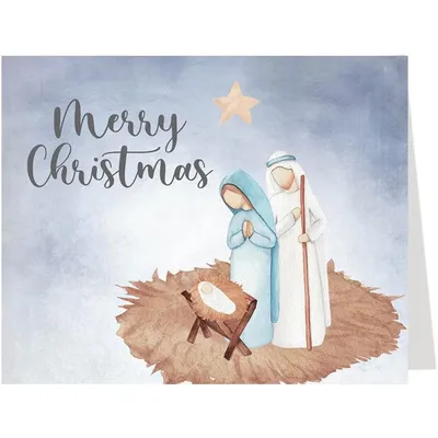 Xmas - Best Christmas Wishes postcard - baby Jesus, Mary and angel – KATHYS  POSTCARD EMPORIUM