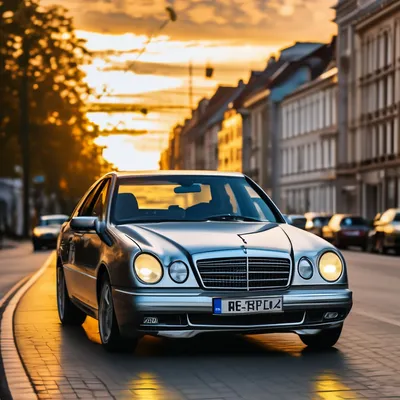 Mercedes-Benz E-Class 1996-2002 Dimensions Side View