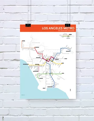 Los Angeles Metro map print, 2023 – 53 Studio