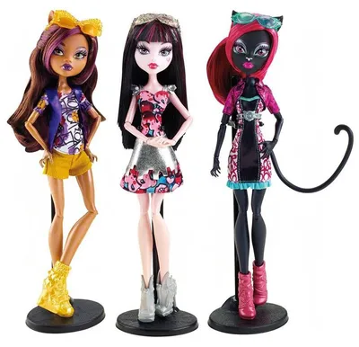 Купить Monster High Клодин Вульф, Дракулаура, Кэтти Нуар из серии Бу Йорк  Boo York 3-Pack Clawdeen Wolf, Draculaura, Catty Noir по отличной цене в  киеве