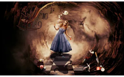 Обои на рабочий стол Арт к мультфильму Алиса в стране чудес / Alice in  Wonderland, обои для рабочего стола, скачать обои, обои бесплатно