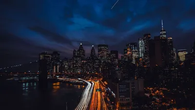 Обои New York City Города Нью-Йорк (США), обои для рабочего стола,  фотографии new, york, city, города, нью, йорк, сша, небоскрёбы, панорама,  ночной, город Обои для рабочего стола, скачать обои картинки заставки на