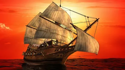 Скачать обои Корабли Montague Dawson, парусники, на закате на рабочий стол  1280x1024 | Парусники, Корабль, Парусный спорт