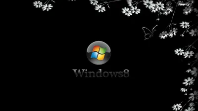 Картинка на рабочий стол windows 8, фон, цветы, Чёрный 1920 x 1080