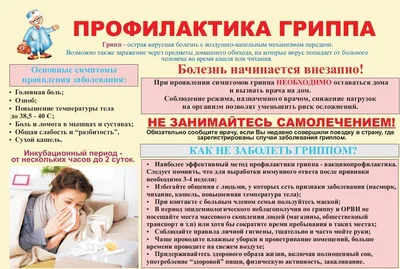 Профилактика гриппа и простудных заболеваний