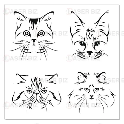 Cats. Blanks for cards. Коты. Заготовки для открыток. PNG. | Рисунки  животных, Кот, Рисунки