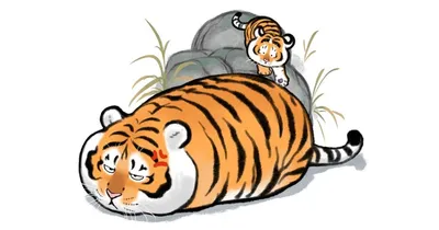 [74+] Картинки нарисованных тигров обои