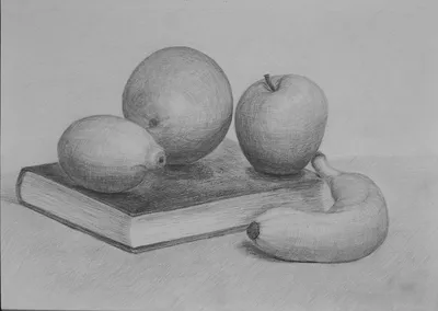 Рисунок натюрморт с фруктами для начинающих (49 фото) » рисунки для срисовки  на Газ-квас.ком