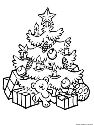 Нарисованная новогодняя елка для детей — Все для детского сада
