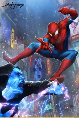Amazing Spider-Man 2 (Новый Человек-паук: Высокое напряжение) :: The  Amazing Spider-Man (Новый Человек-паук) :: Electro (Marvel) (Электро, Макс  Диллон) :: Spider-Man (Человек-паук, Дрюжелюбный сосед, Спайди, Питер  Паркер) :: jeehyung :: Lee JeeHyung ::