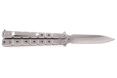 Нож бабочка тренировочный серый скелет 1060 E - Купить Украина: цена