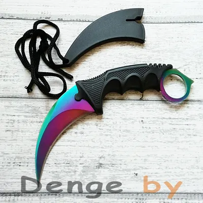 Нож karambit Керамбит Нож karambit №3 CS:GO из дерева 1:1 раскрашенный  сувенирный [ker-01-15] оптовая продажа