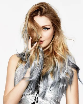 Окрашивание кончиков волос в яркие цвета: фото идеи и 3 средства для  покраски