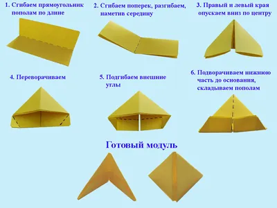 Как сделать треугольный модуль для оригами. Схема изготовления модулей.  Собираем аквариумную рыбку Скалярию. | Модульное оригами | Дзен