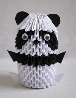 Модульное оригами Панда. Пошаговая инструкция с фото