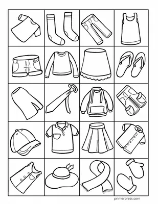 Раскраски Предметы одежды для детей (29 шт.) - скачать или распечатать  бесплатно #27460