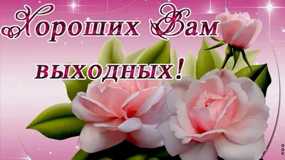 Прекрасная открытка с воскресеньем, отличных выходных - GreetCard.ru