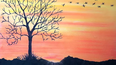Легкие рисунки гуашью: уроки рисования для начинающих, мастер-класс по  созданию гуашью красивых картин в виде цветов и пейзажа (136 фото)