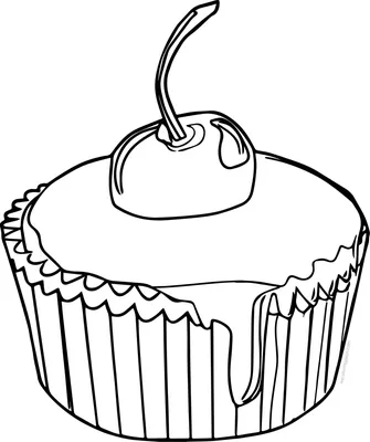 Рисунок кекса для срисовки - 58 фото