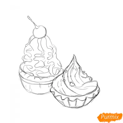 Рисунок скетч маркерами \"Пирожное 2\" для скетчбука | Срисовка картинки для  начинающих - YouTube