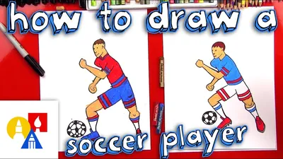 How to Draw a FOOTBALL PLAYER - YouTube