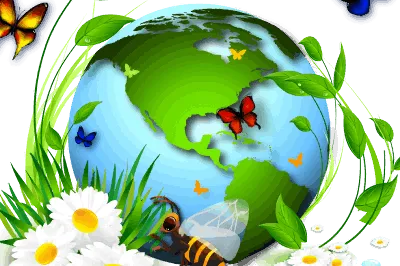 концепция экологии с детьми мультфильмов Иллюстрация вектора - иллюстрации  насчитывающей органическо, глобус: 226050519