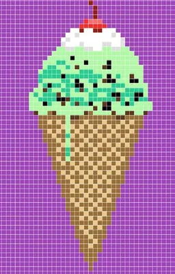 Рисунки по клеточкам 🍰 Кекс, пирожное | How to draw cupcake. Pixel Art -  YouTube