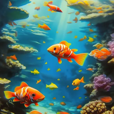 дельфины под водой в коралловом рифе с экзотическими рыбами. Иллюстрация  штока - иллюстрации насчитывающей пикирование, снизу: 276044463