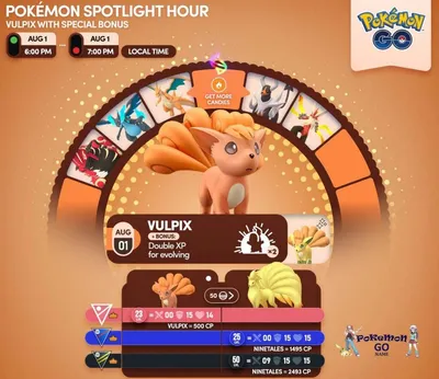 Vulpix Spotlight Hour в августе 2023 года - Pokemon-GO.Name в 2023 г |  Покемон