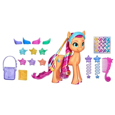Купить hasbro My Little Pony Пони фильм Радужные Волосы Санни F17945L0,  цены на Мегамаркет