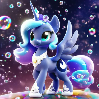 Игрушка пони Принцесса Луна , My Litlle Pony черная / Cвет Звук Подвижные  ножки - купить с доставкой по выгодным ценам в интернет-магазине OZON  (808505180)