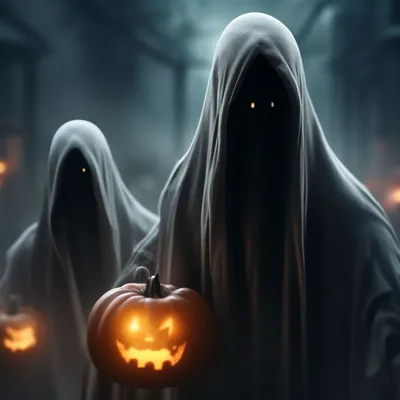 Хэллоуин декорации Страшные привидения блестящие, 8-27см высотой, 14 штук,  украшения на хэллоуин из тонкого блеска купить по выгодной цене в  интернет-магазине OZON (632098843)