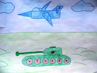 Детские рисунки на тему война - 46 фото