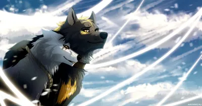 Волк в стиле аниме» — создано в Шедевруме