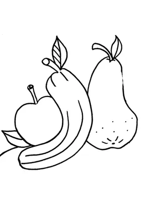 Раскраски для изучения фруктов - Яблоко | Для детей, Раскраски, Фрукты