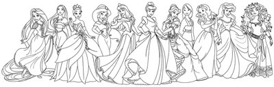 Аврора с феями - Принцессы Дисней - Раскраски антистресс