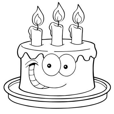 Раскраска Торт Распечатать бесплатно | Раскраски, Раскраска торта, Торт