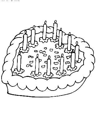 Раскраска торт для детей распечатать бесплатно | Детские раскраски,  Раскраски, Карты ручной работы