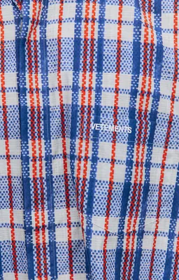 Мужская голубая оверсайз рубашка в клетку VETEMENTS — купить за 126 500  руб. в интернет-магазине SV77, арт. UE54SH380N/1904