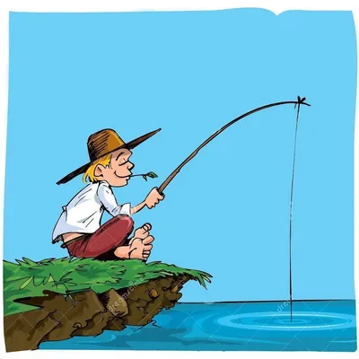 рыбалка /рыбак с удочкой на берегу реки Stock Photo | Adobe Stock