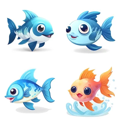 Смешная рыбка Иконка, мультфильм рыба, мультипликационный персонаж,  животные, компьютерные обои png | PNGWing