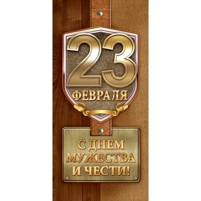 Купить Открытка \"23 февраля. С Днём Защитника Отечества!\" Формат ЕВРО.  Отделка. Без текста. Конверт. оптом - Лига поздравлений