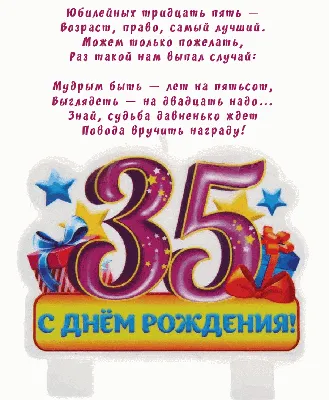 Открытка с днем рождения брату 35 лет — Slide-Life.ru