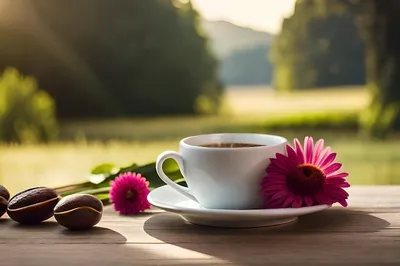 Утро кофе цветы - фото и картинки: 63 штук